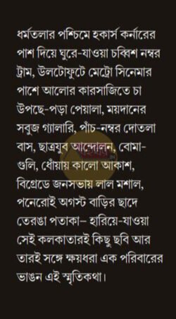Alternative view of Chhaw Doshoker Smritir Kolkata [Sandip Bandopadhyay]